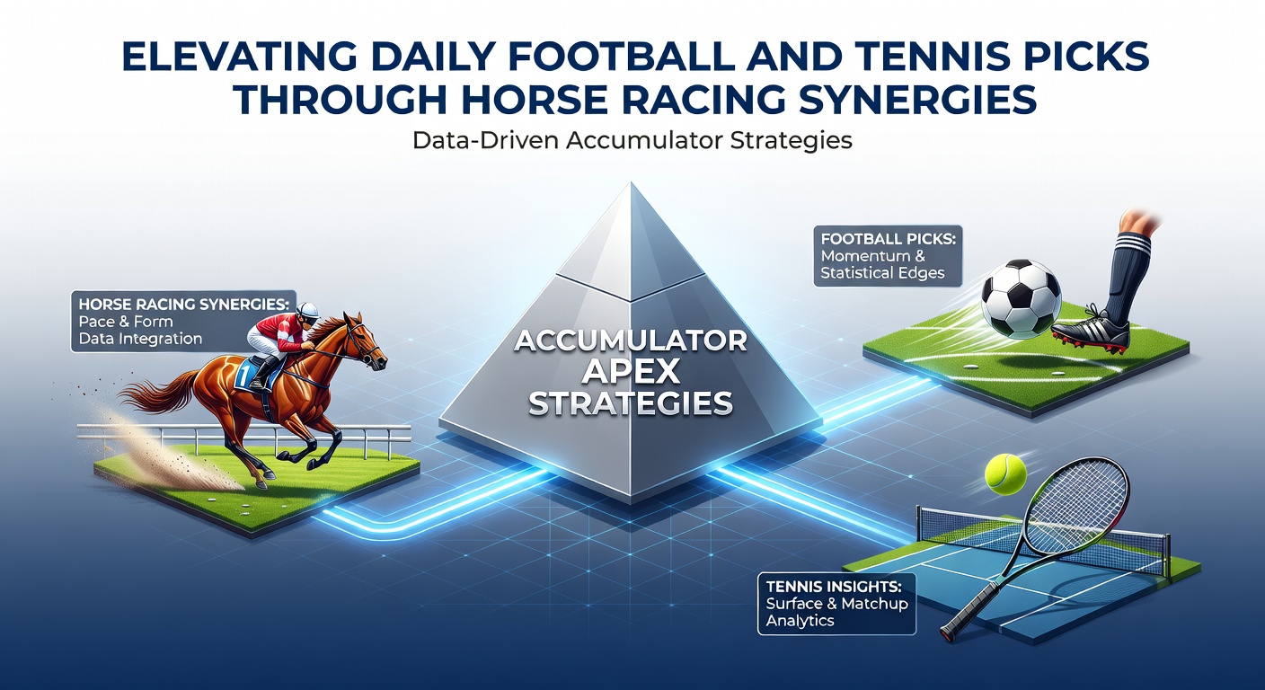 Dashboard screenshot displaying success tracking charts for accumulator bets, with overlaid graphs of horse racing influences on football and tennis outcomes in real-time.