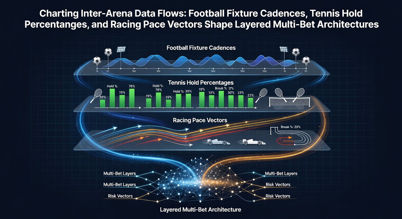 Visual representation of interconnected sports data flows across football fixtures, tennis statistics, and racing metrics