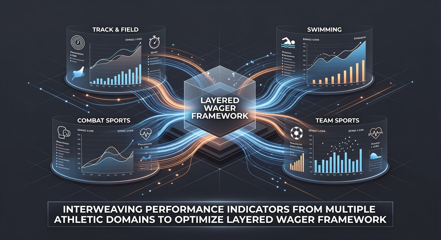 Analytical chart showing layered wager allocation across sports with risk distribution metrics