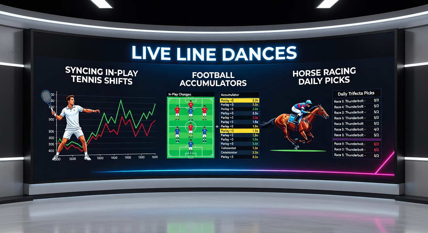 Dynamic tennis match in progress with overlaid live betting odds shifting rapidly during a key serve