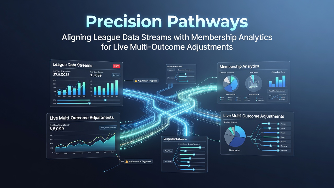 League data streams visualized alongside membership analytics dashboards for real-time betting adjustments