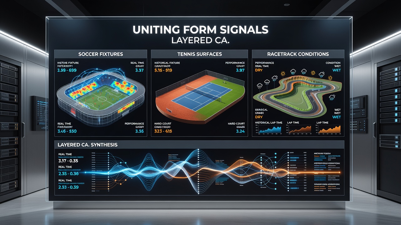 Diagram illustrating layered capital protocols with inputs from soccer, tennis, and horse racing data streams