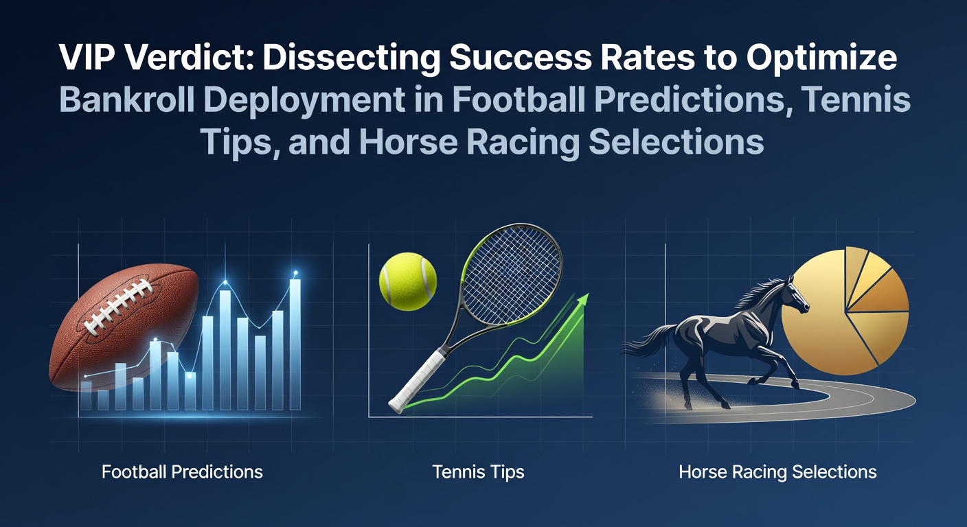 Chart displaying success rates across soccer, tennis, and horse racing predictions from VIP Verdict service