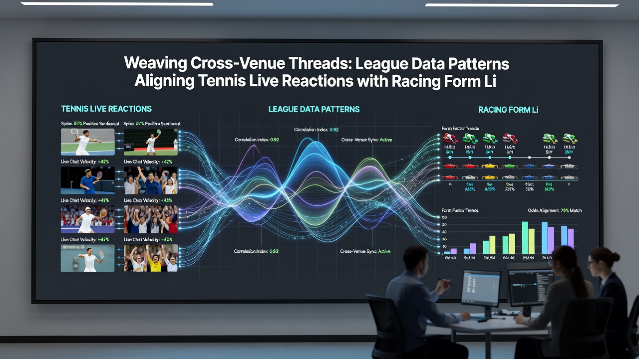 Chart illustrating alignment between league statistics, tennis momentum data, and racing pace metrics
