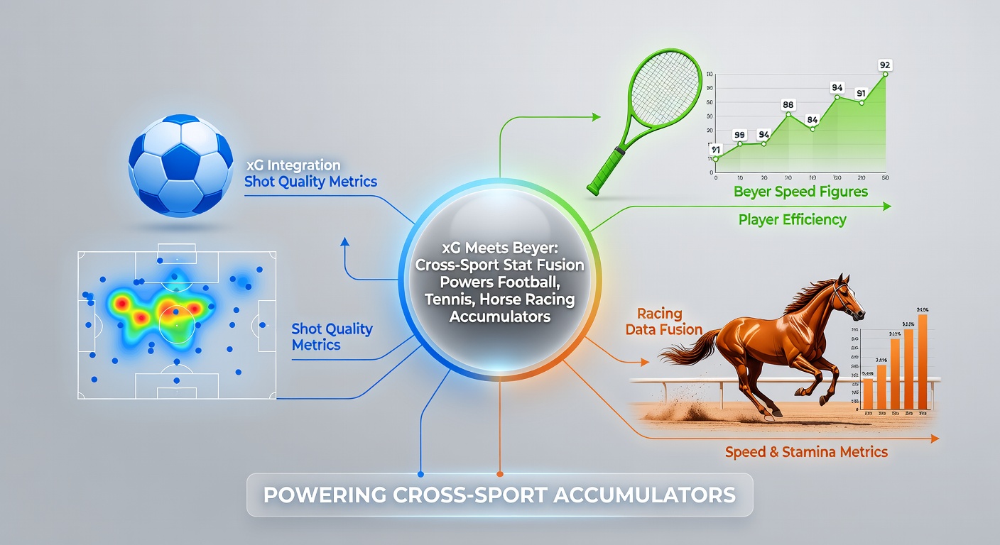 Chart comparing Beyer speed ratings with xG trends and tennis break percentages in a successful accumulator payout scenario
